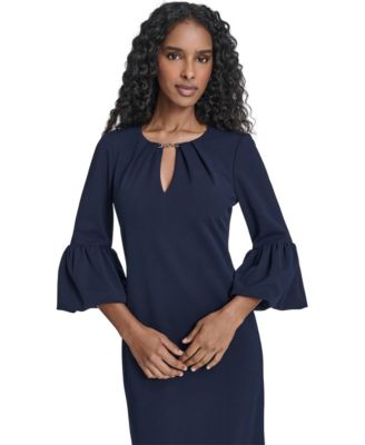 Women's Bubble-Sleeve Sheath Dress