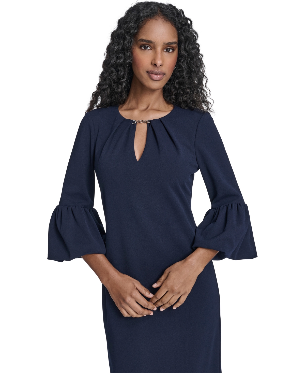 Jessica Howard Women's Bubble-Sleeve Sheath Dress