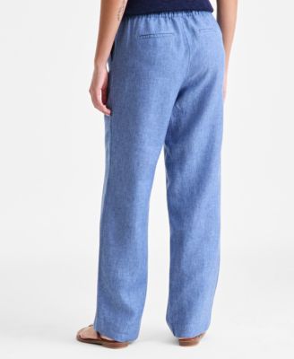 Women's 100% Linen Drawstring Pants
