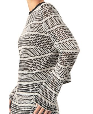 Women's Long Sleeve Knit Crop Top