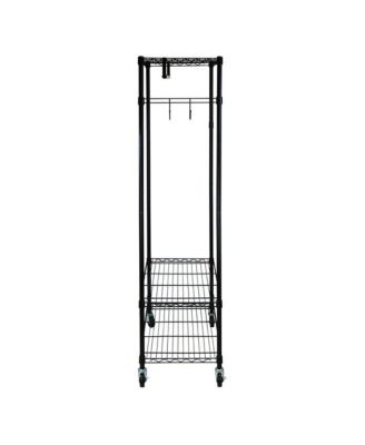Garment Rack with Adjustable Shelves with Hooks