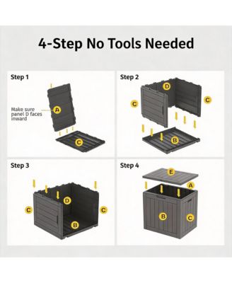 31 Gallon Patio Storage Box, Waterproof & UV Resistant, Multi-Use