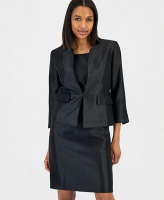 black suit womens dress set Women's Black 3-Piece Wedding Suit Set main image 0