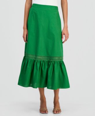 Women's Pull-On Ruffled-Hem Skirt
