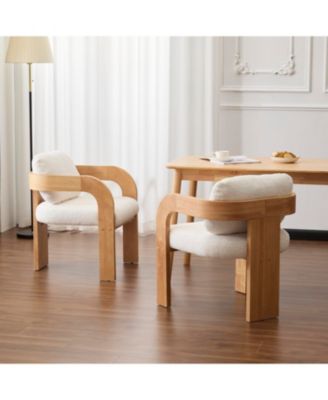 White Boucle Dining Chairs - 2 Pack