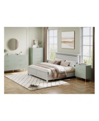 3-Drawer Wood Dresser Chest, Large Modern Nightstand Storage Organizer for Bedroom Clothes