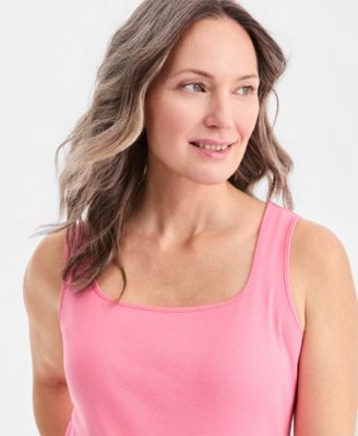 Women's Cotton Square-Neck Tank Top