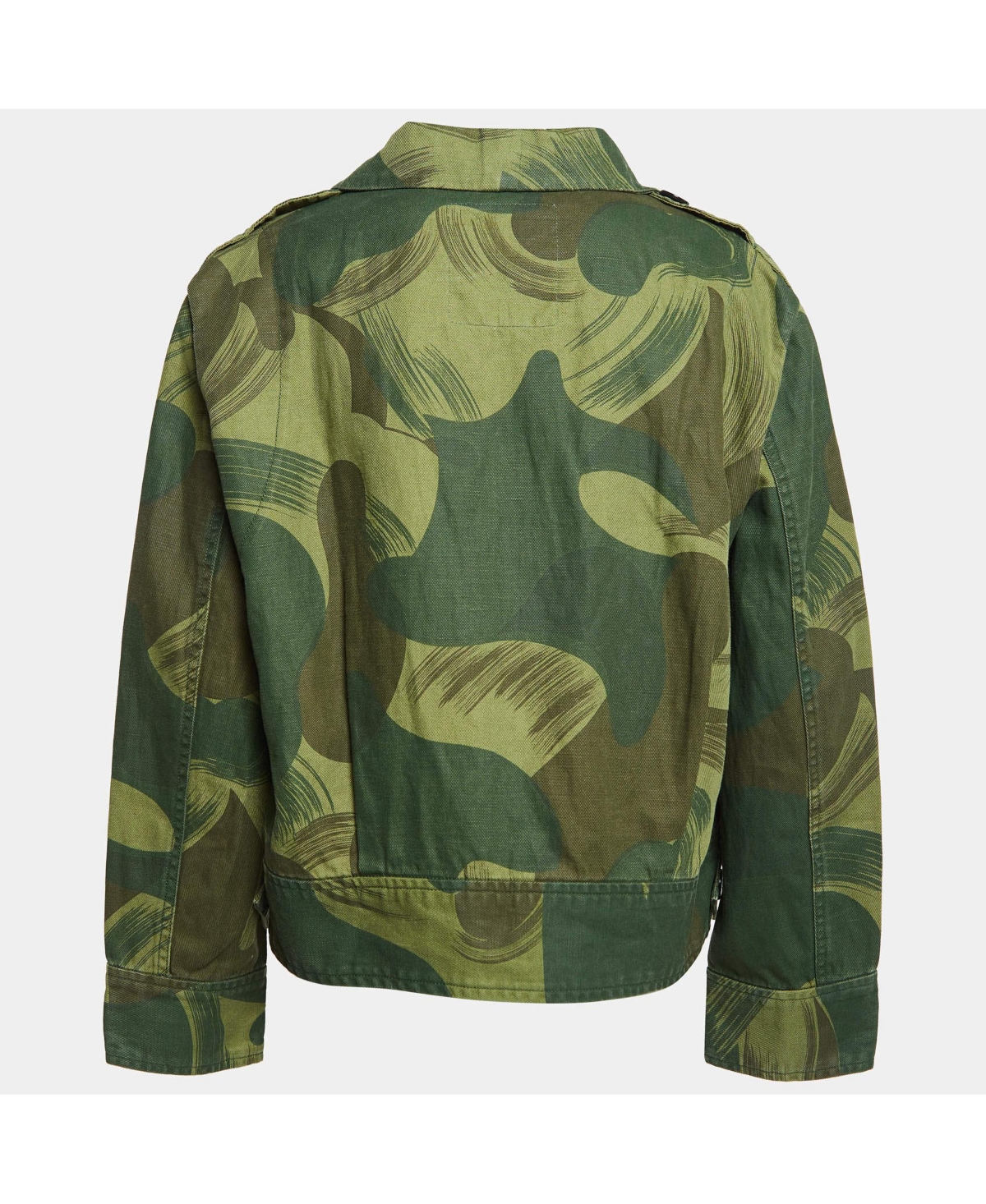 Pre-Owned Zadig & Voltaire Women's Military Green Camouflage Cotton Blend Button Front Jacket
