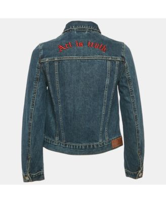 Pre-Owned Zadig & Voltaire Women's Blue Denim Button Front Kioky Art Jacket