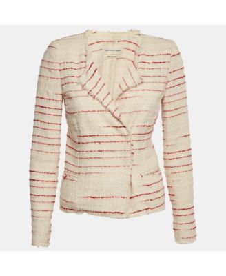 Women's Etoile Cream /red Striped Tweed Glenn Jacket