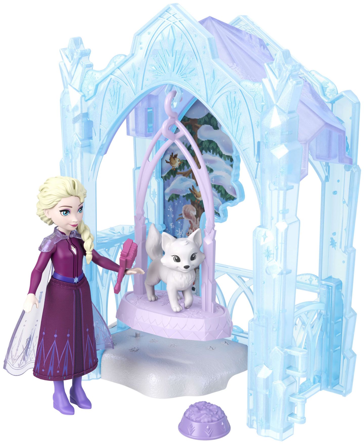 Детский игровой набор Disney Princess Disney Frozen Storytime Stackers Elsa Small Doll and Icy Animal Hideaway Playset — фото 1