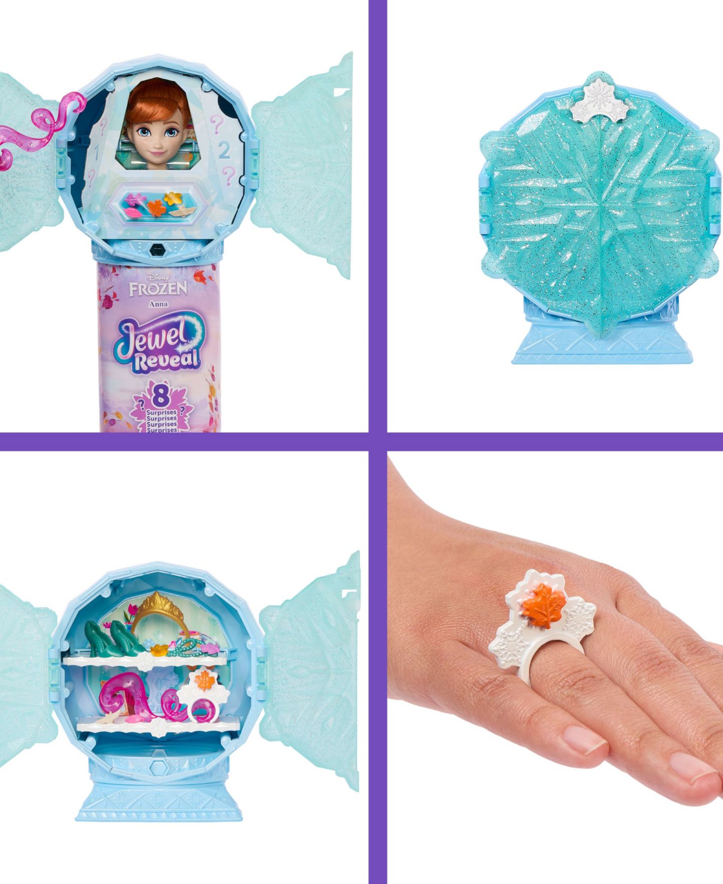 Детская кукла Disney Princess Disney Frozen Jewel Reveal Surprise Anna Fashion Doll — фото 3