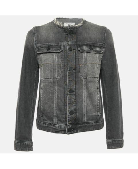 Женские куртки Pre-Owned Zadig & Voltaire Women's Pre-Owned Zadig and Voltaire Grey Washed Denim Collar Neck Jacket