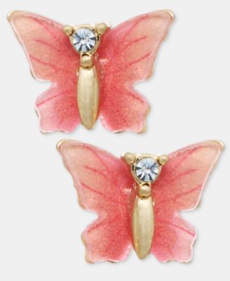 Colored Butterfly Stud Earrings