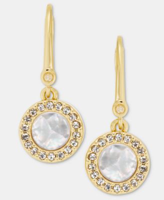 Mother of Pearl Inlay Statement Drop Earrings