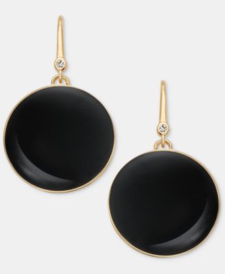 White Large Drama Inlay Drop Earrings 