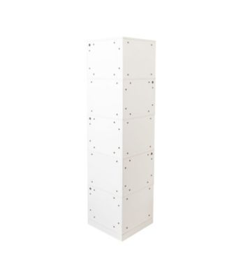 5-Tier Corner Bookshelf with LED Lights