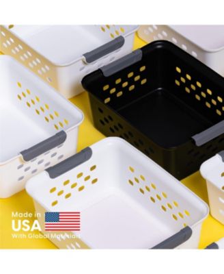 USA Small Plastic Basket Storage, 8Pk