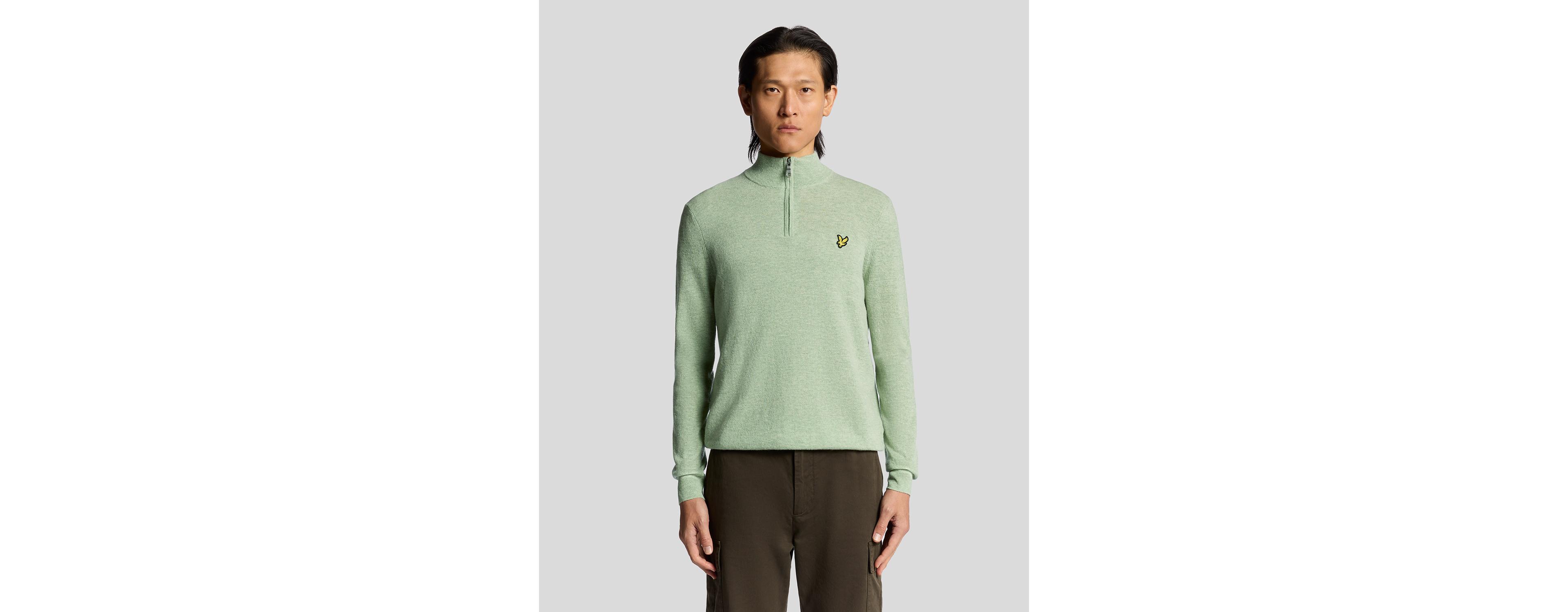 Lyle & Scott Men's Lambswool Blend Quarter Zip Sweater