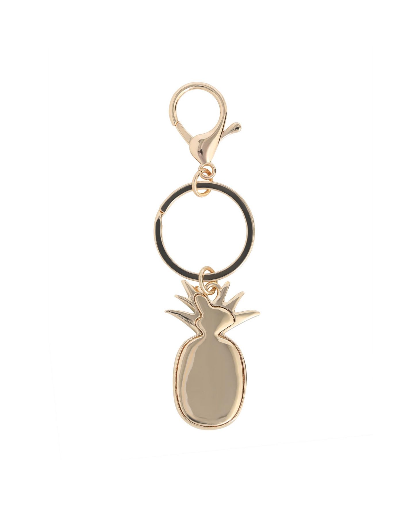Женский брелок Juicy Couture Crystal Pineapple Keychain, Gold Tone with Green Enamel Leaves, цвет: Золотой / Жёлтый зелёный — фото 2