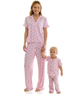 Women's Mommy and Me Notch Collar Top & Pants, 2-Piece Set