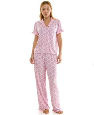 Sincerely Jules Women's Mommy and Me Notch Collar Top & Pants, 2