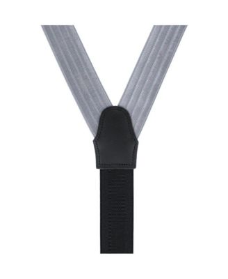Men's Jefferson Brushed Pinstripe Elastic Formal End Suspenders