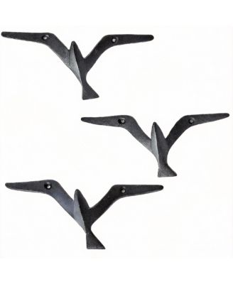 Iron Gull Bird Wall Hooks - Rustic Decor for Coats & Bags