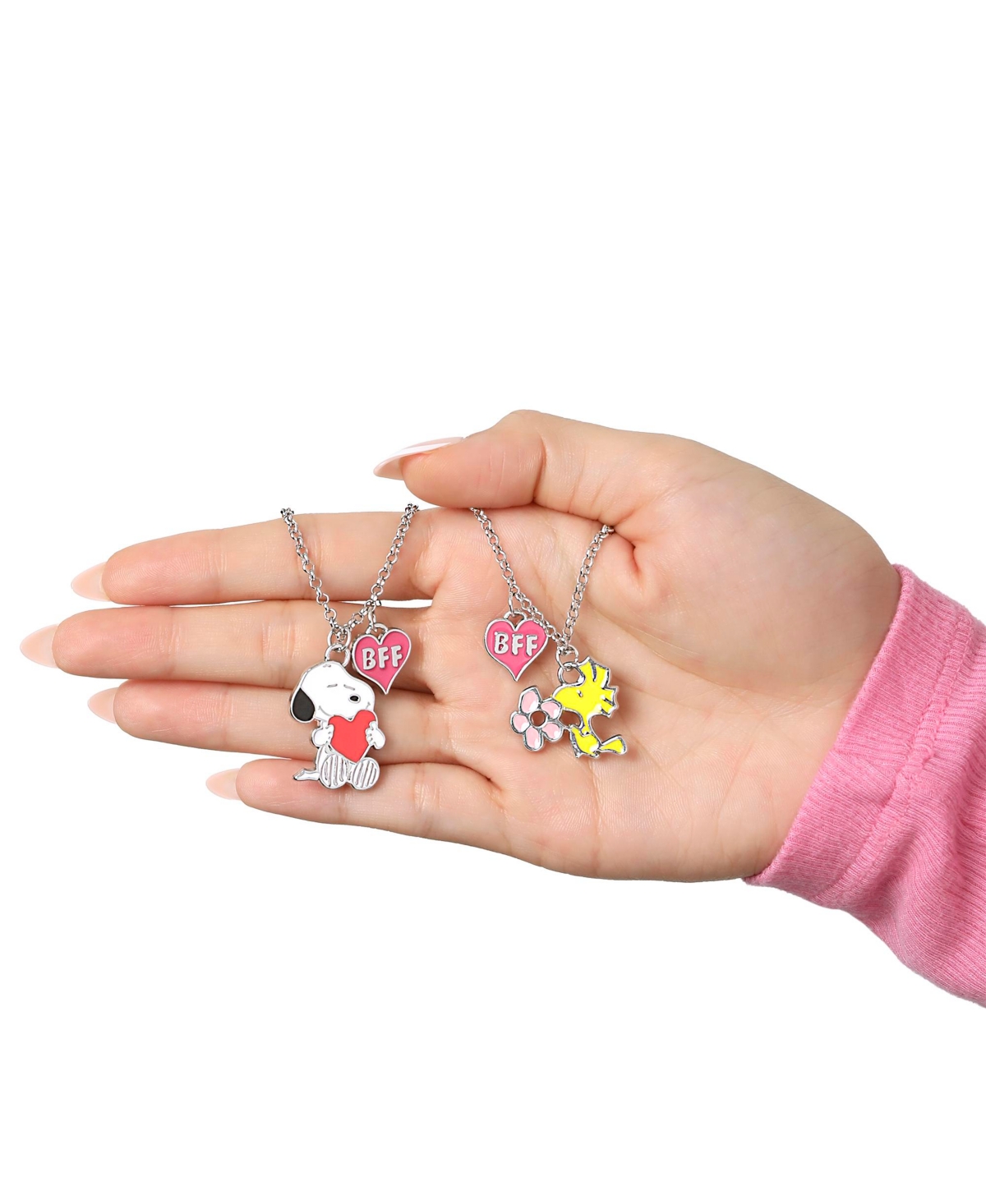 Peanuts Snoopy Woodstock Bff 2 Piece Necklace Set 16" Officially Licensed