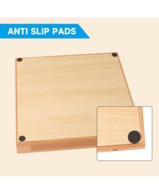 12-Inches Wooden Go Board Game Set with Drawers, Wood Go Game Board Set with Plastic Stones