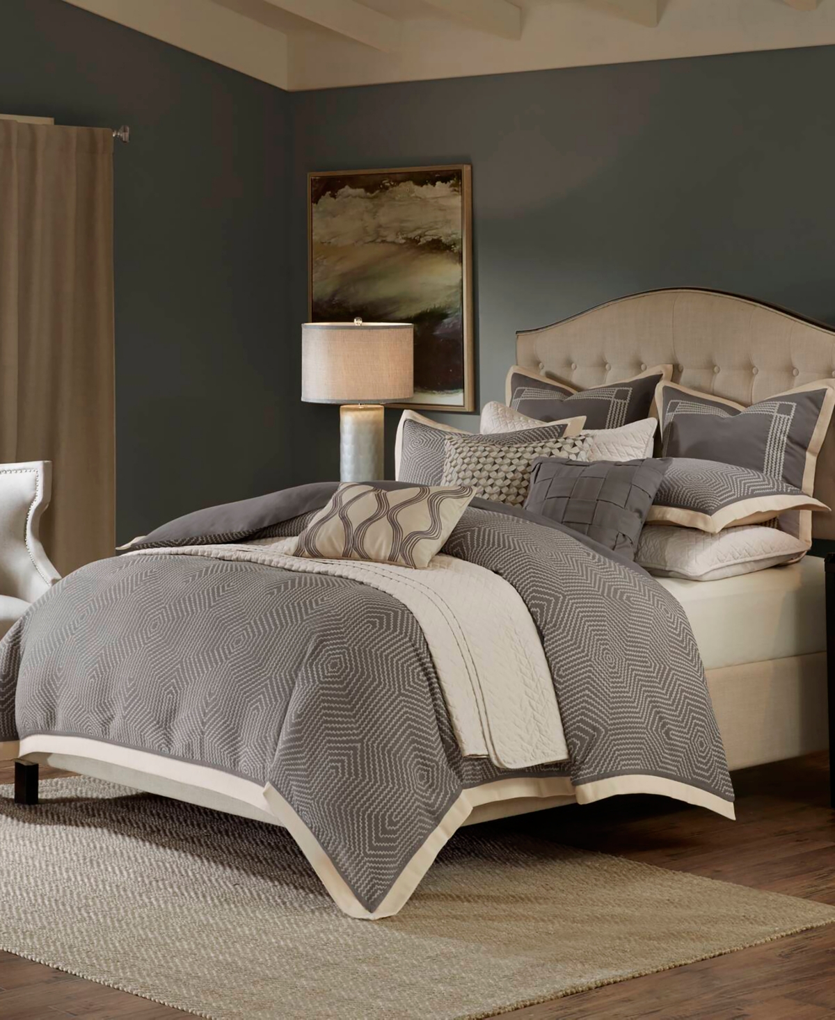 Madison Park Signature Shades of Grey 8-Pc. Comforter Set, Queen