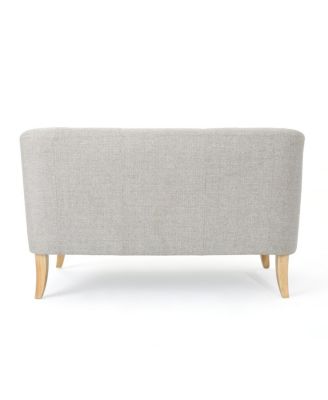 Mid-Century Modern Loveseat with Flared Legs and High-Density Foam