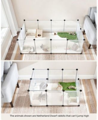 Cat Litter Box Enclosure with Removable Divider, Modular PP Panels, Easy Assembly, 56.3" L