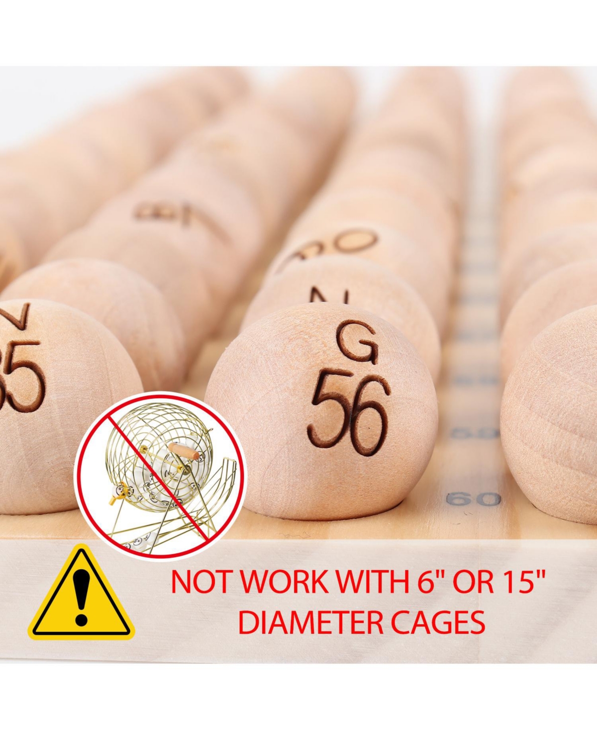 Gse Games & Sports Expert 7/8-Inch Solid Wooden Replacement Bingo Balls for Parties, Bingo Nights, Prize Raffles