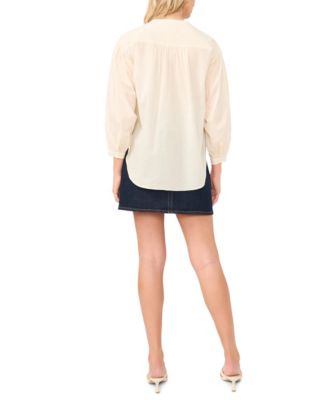Women's Lace Half-Placket Blouse