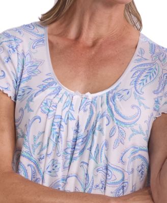 Women's Interlock Knit Printed Sleepwear Nightgown