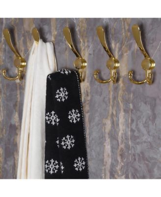 Heavy Duty 5-Tri Hook Wall Rack - Gold