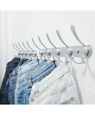 5-Tri Stainless Steel Wall Hook Rack - Heavy Duty, Anti-Tear, Multi-Use