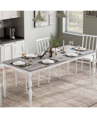 Kitchen Table 71 Inch Farmhouse Dining Table for 6-8 People Rectangular Wood Kitchen Table for Dining Room, Home Office