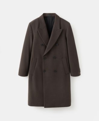 Men's Relaxed-Fit Double-Breasted Wool Coat