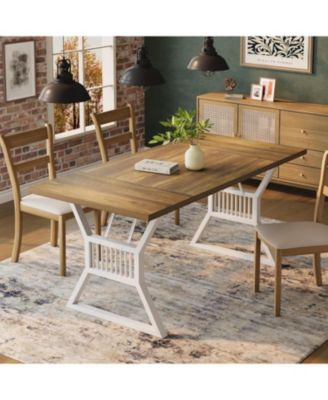 Kitchen Table 70.8 Inch Dining Table 4-6 Person Kitchen Table for Dining Room, Home Office, Living Room