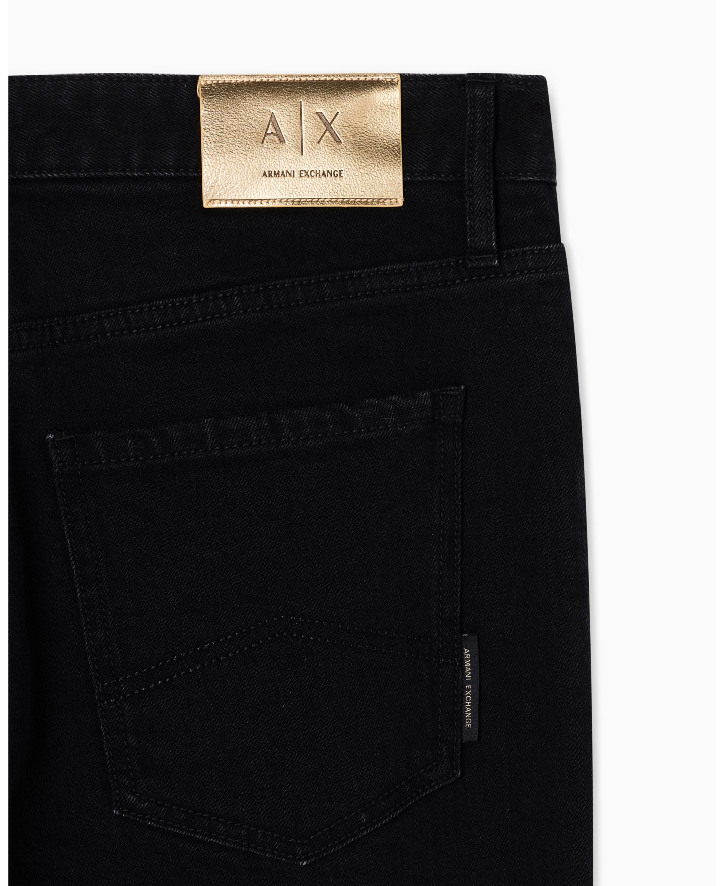 Мужские джинсы A|X Armani Exchange Black and Gold J14 Slim Denim Jeans, цвет: Чёрный — фото 4