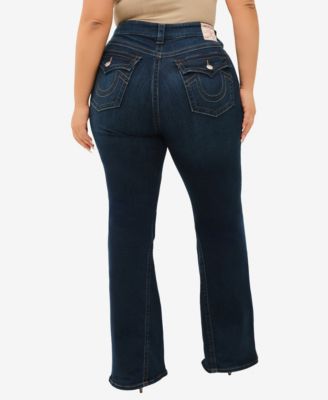 Plus Size Joey Flare Mid Rise Flap Jeans