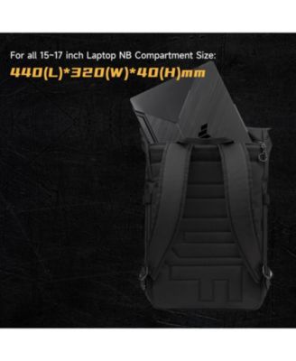 TUF Gaming VP4700 Backpack, up to 17" laptop, with top folded closure to resize, light weight and durable water repellent for daily usage