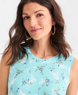 Women's Printed Sleeveless Knit Dress