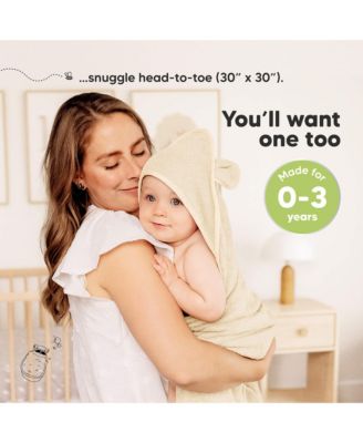2pk Snuggle Baby Towels with Hood for Newborn Girls, Boys, Toddlers, Soft & Absorbent Hooded Baby Bath Towels
