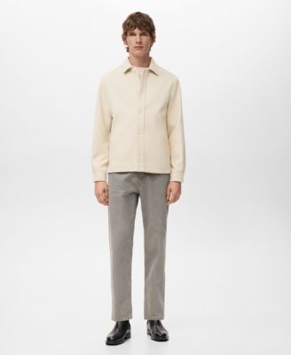 Men's Buttons Wool Overshirt