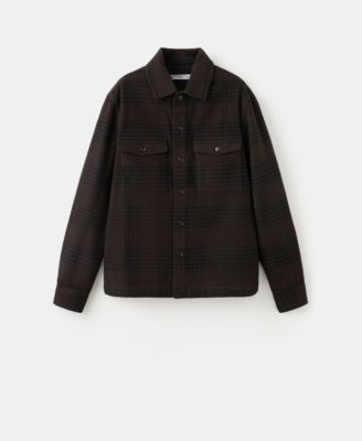 Men's Check Wool-Blend Overshirt