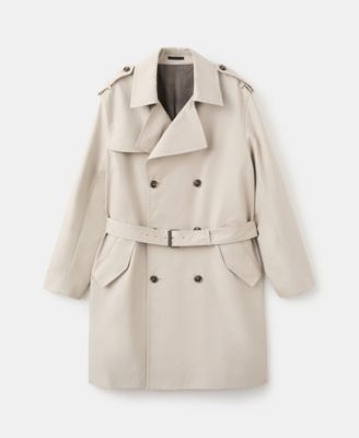Men's Water-Repellent Belted Trench Coat