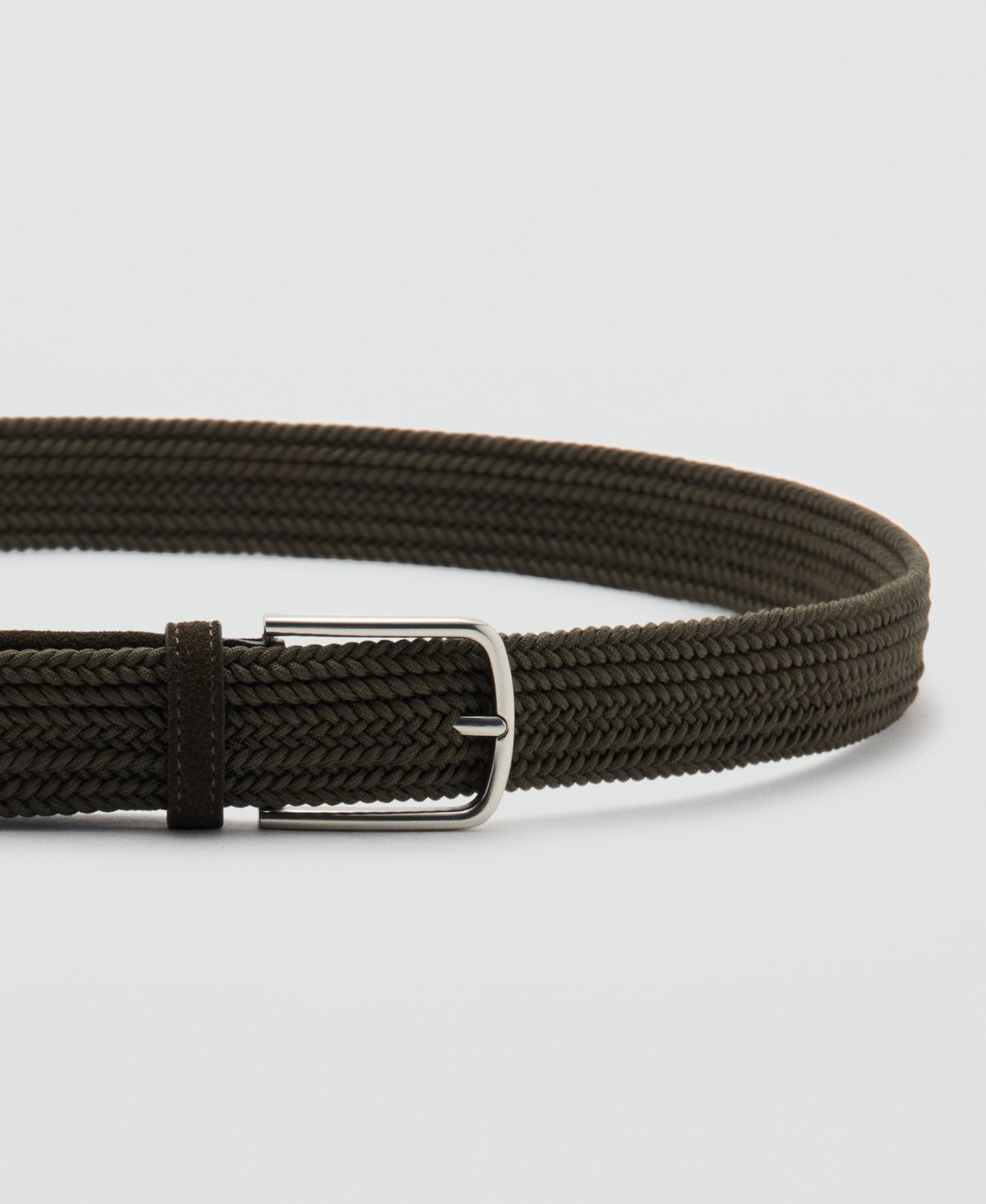 Mango Men's Braided Elastic Belt
